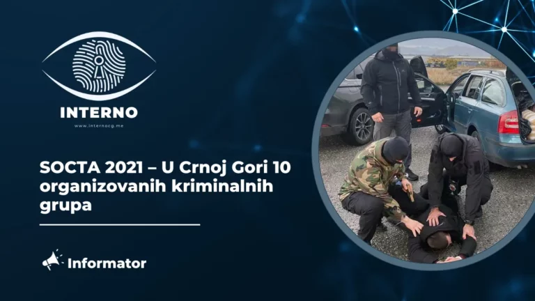 SOCTA 2021 – U Crnoj Gori 10 organizovanih kriminalnih grupa