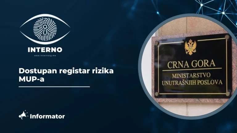 Dostupan registar rizika MUP-a