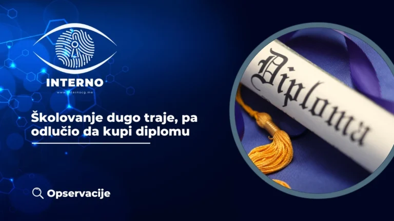 Školovanje dugo traje, pa odlučio da kupi diplomu
