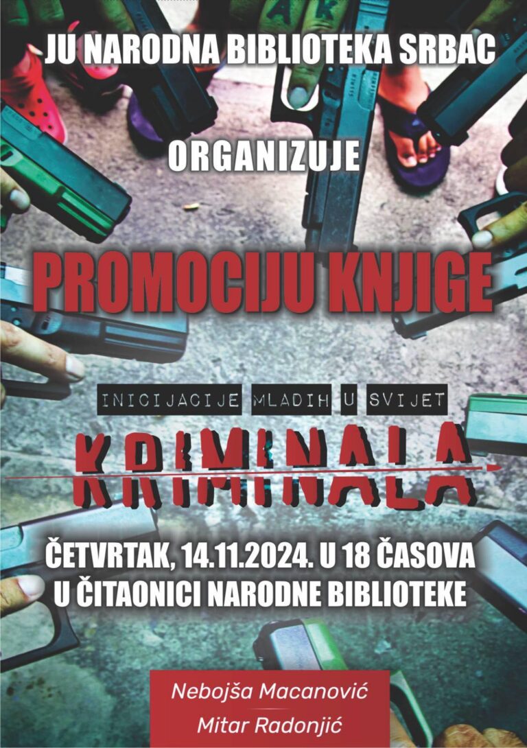 Promocija knjige ,,Inicijacije mladih u svijet kriminala“