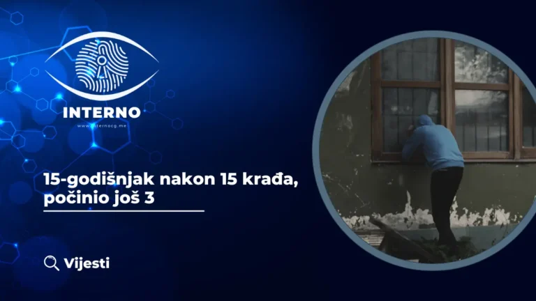 15-godišnjak nakon 15 krađa, počinio još 3