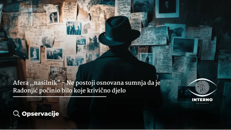 Afera ,,nasilnik“ – Ne postoji osnovana sumnja da je Radonjić počinio bilo koje krivično djelo