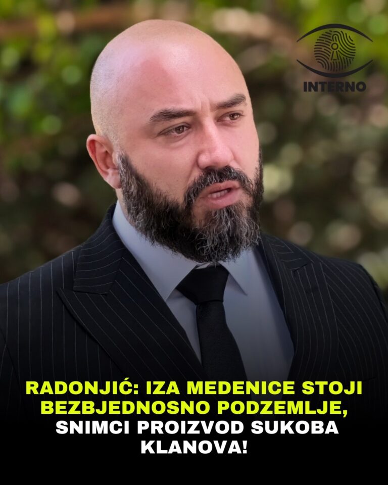 Radonjić: Iza Medenice stoji bezbjednosno podzemlje, snimci proizvod sukoba klanova!
