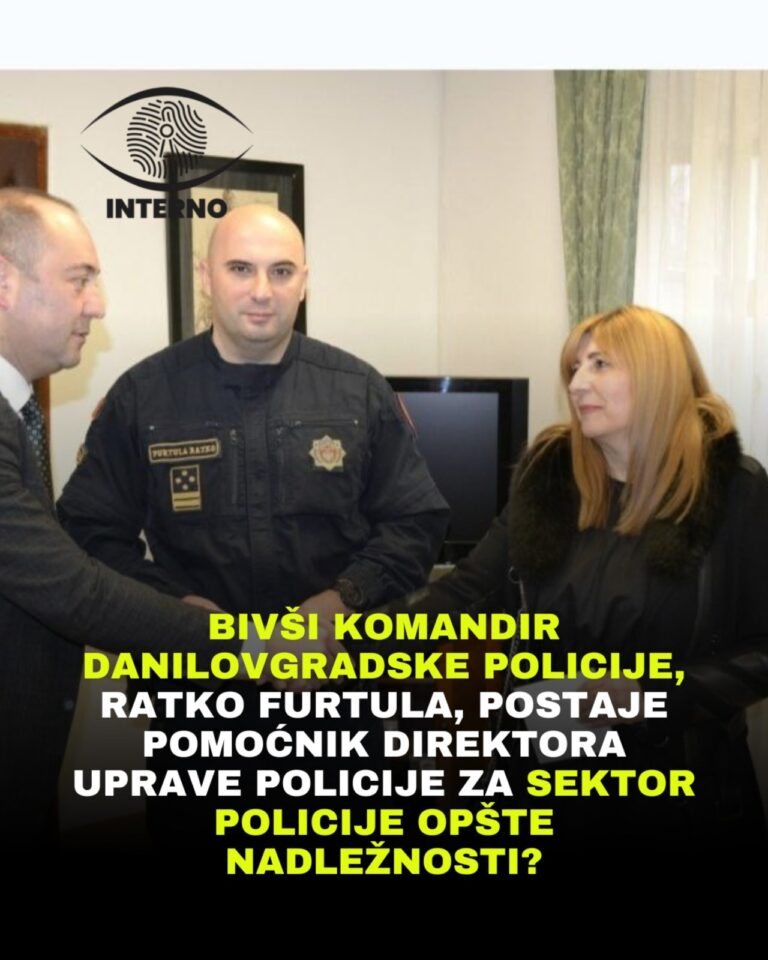 Bivši komandir danilovgradske policije, Ratko Furtula, postaje pomoćnik direktora Uprave policije za Sektor policije opšte nadležnosti?
