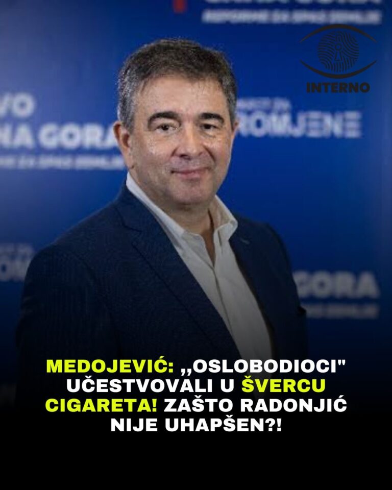 Medojević: ,,Oslobodioci“ učestvovali u švercu cigareta! Zašto Radonjić nije uhapšen?!
