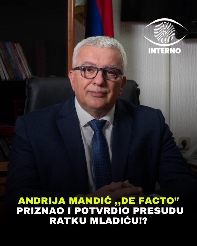 Andrija Mandić ,,de facto” priznao i potvrdio presudu Ratku Mladiću!?