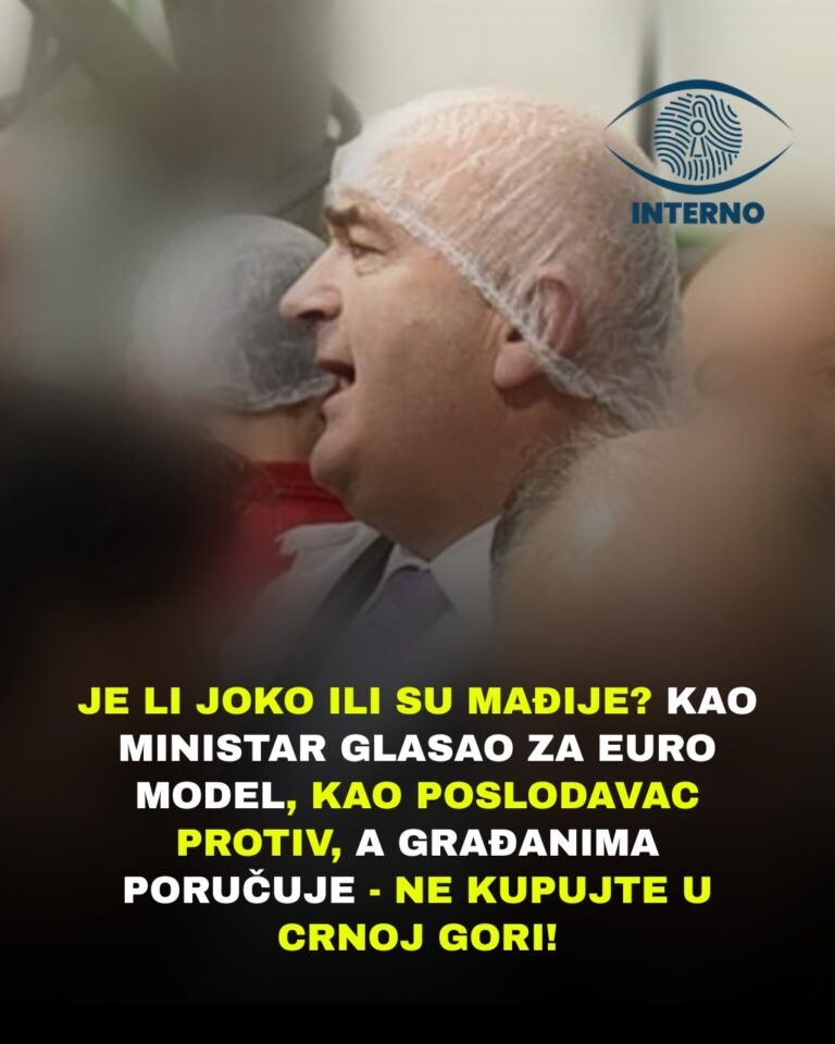 Je li Joko ili su mađije? Kao ministar glasao za Euro model, kao poslodavac protiv a građanima poručuje da ne kupuju u Crnoj Gori!!!